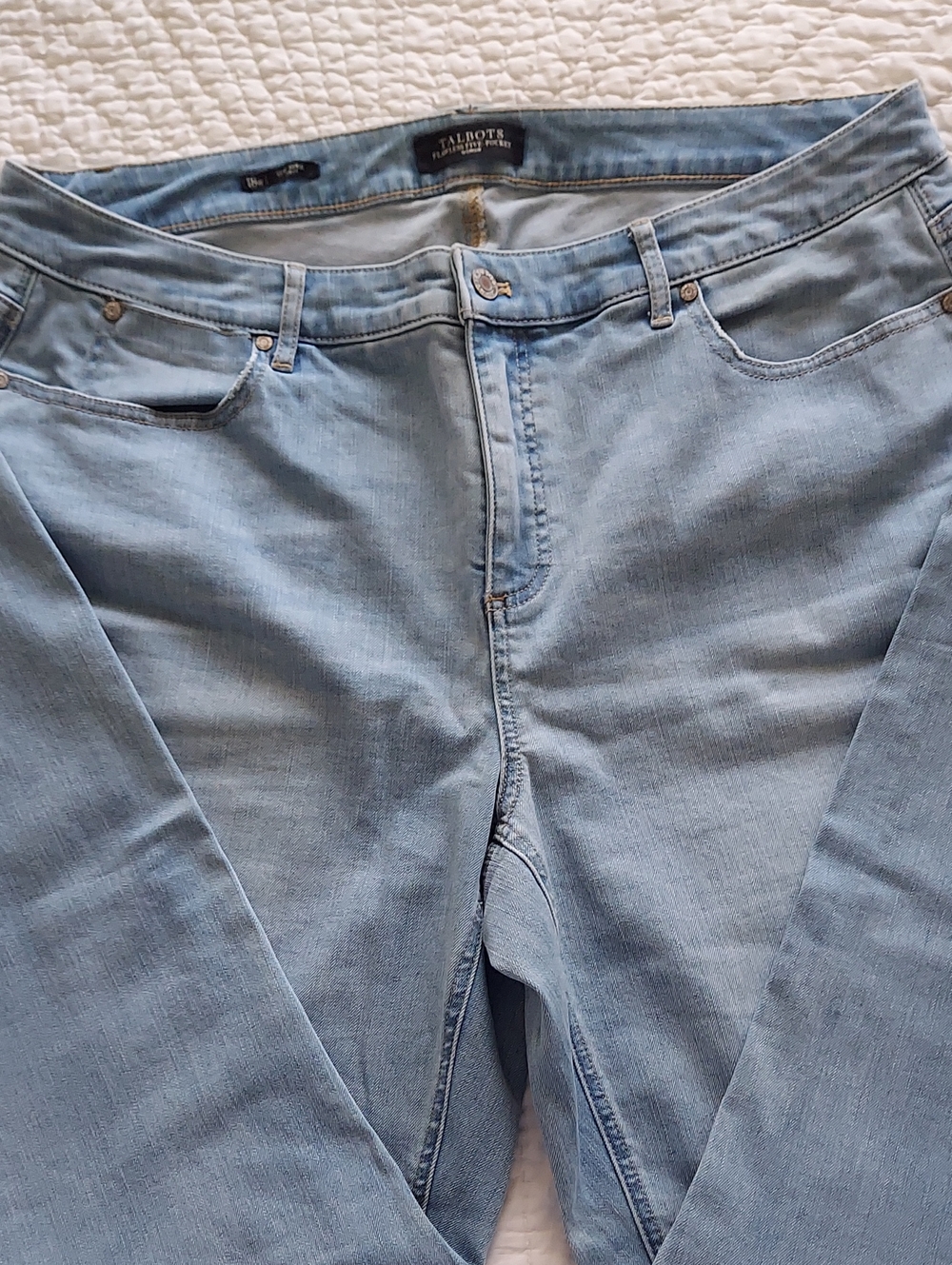Talbots Light Wash "Flawless Five Pocket" Slim Ankle Jeans